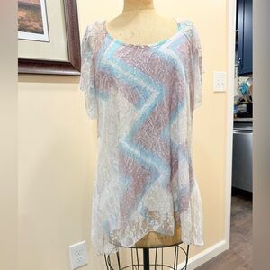 Brittany Black Women's Multicolor Chevron Top
